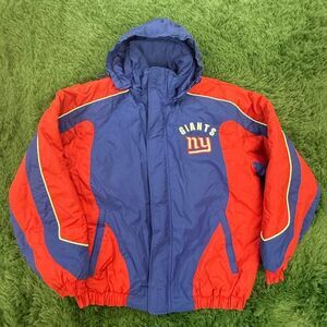 90s New York Giants NFL Heavy Duty  Blue | Red Jacket Medium